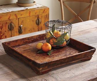 Vintage Large Square Tray