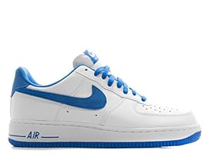 NIKE MENS AIR FORCE 1 LOW WHITE/PHOTO BLUE-488298-148-9.5