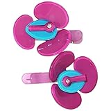 IMAGE OF Set Of 2 Lucite Flower Hair Clips, 1 1/4 X 1 1/2