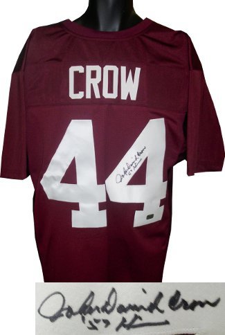 John David Crow Signed Texas A&M Aggies Maroon Custom Jersey 57 Heisman