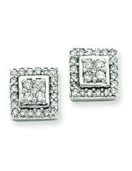 0.5 Carat 14K White Gold Diamond Post Earrings
