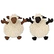 GoDog Fuzzy Wuzzy Sheep Baa Baa Balls Medium Dog Toy, 8-Inch,