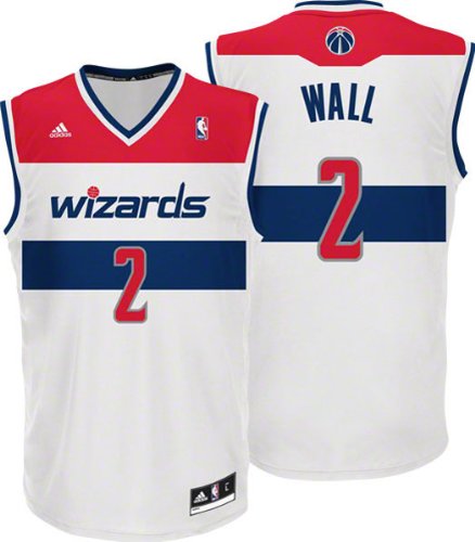 John Wall Youth Jersey: adidas Revolution 30 White Replica #2 Washington Wizards Jersey