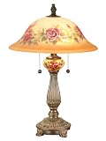Rose Porcelain Table Lamp in Antique Golden Sand