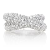 2 Carat Diamond Ring - 14k White Gold 2.58 Carat Diamond Interwoven Ring