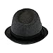 Cute Wool Blend Fedora Hat with Velvet Ribbon Trim and Flat Side Bow