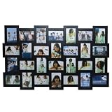 Invotis Black 28 Picture Multi Frame (H63cm x W105cm Photo Size 10cm x 15cm (4 x 6))