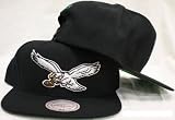 Philadelphia Eagles Snapback Solid Black Adjustable Plastic Snap Hat / Cap