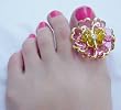Pink and Gold BIG Toe Ring