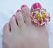 Pink and Gold BIG Toe Ring