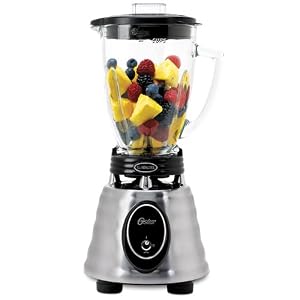Oster BPCT02-BA0-000 6-Cup Glass Jar 2-Speed Toggle Beehive Blender, Stainless Steel