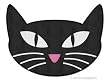 Retro Black Cat Throw Rug Bath Mat