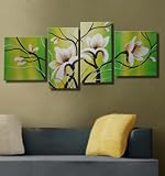 Modern Oil Painting on Canvas Stretched - Spring Green