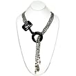 HinsonGayle Glamour Collection "VENUS" Triple Strand Silver Cultured Pearl Lariat Necklace