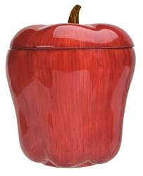 RedAppleCeramicCookieJar