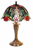 Warehouse of Tiffany 2856+BB656 Tiffany-style Angel Table Lamp - Green Red