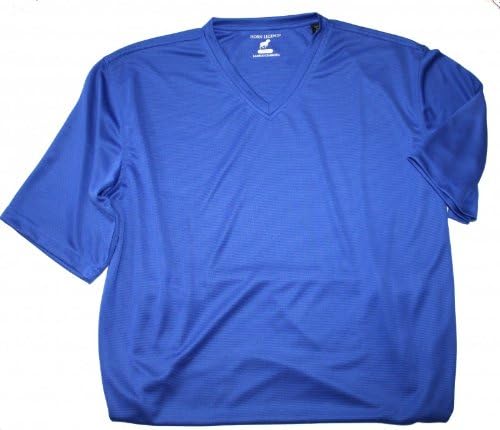 HORN LEGENDS V-Neck Short Sleeve Performance Shirt #1009 Royal, 4X