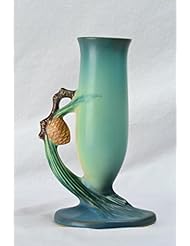 Home: Roseville Pottery 1935 Trial Glaze Pine Cone Bud Vase (Shape 479-7) Green - Roseville Pottery