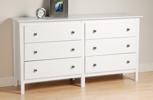 Dresser with 6 Drawers in White - Berkshire - Prepac Furniture - WRK-6233 Dresser with 6 Drawers in White - Berkshire - Prepac Furniture - WRK-6233
