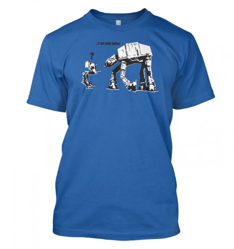 Something Geeky PP – I Am Your Father Banksy T-shirt – Inspired By Star Wars  Iris Blue