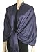 78" x 28" Eco-Friendly Bamboo Rayon Soft Solid Pashmina Shawl / Wrap / Stole - Navy Blue