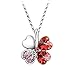 Domire Lucky Four Leaf Clover crystal Pendant Neacklace
