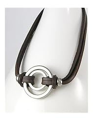 Leather Necklace In White Base