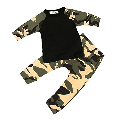 AMA(TM) Baby Girls Boys Kids T-Shirt Top+Long Pants Outfit Clothes Set