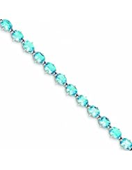 Genuine .925 Sterling Silver Light Swiss Blue Topaz Bracelet 12.4 Grams . 100% Satisfaction Guaranteed.