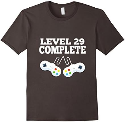 Men's Level 29 Complete Video Gamer Geek 29th Birthday Gift Shirt Small Asphalt