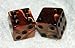 Copper Metalic Colored Swirled Dice Pair