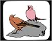 Decorated Mouse Pad with bird, animal, wagtail, birds