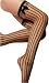 Forplay Sheer Stocking with Pinstriped Design and Bow Detail