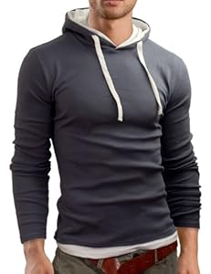 Grin&Bear SLIM FIT T-Shirt langarm Hemd, Grau, Größe L