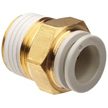 SMC KQ2HS PBT One-Touch Tube Fitting with Sealant, Adapter, Tube OD x NPT Male