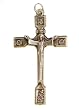 Small Crucifix - Risen Christ - Pendant - 1 and 3/4in. Height - IMPORTED FROM ITALY