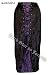 Long Black / Purple Gothic Skirt - Free / One Size (approx 10-14)