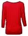NINEXIS Women's Basic 3/4 sleeve Dolman Top