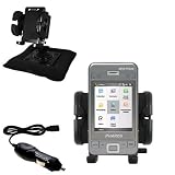 Pharos PGS Phone 600 Auto Bean Bag Dash Holder with Car Charger - Uses Gomadic TipExchange