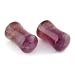 Pair of Amethyst Stone Double Flared Domed Plugs: 6g