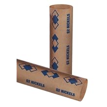 PM Company SecurIT $2.00 Nickel Pre-Crimped Tubular Coin Wrappers, 3.5 Inches Length, Brown/Blue, 1000/Carton (65070)