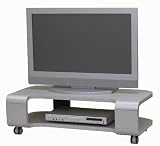 SHIRAI ティレスタ (カーブ) 32V薄型テレビ対応TＶ台(ロータイプ) シルバー TLS-32VLSV