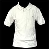 NEW Mens Champion Short Sleeve Polo Shirt White (L) - [226]