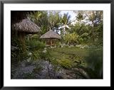 Spa, Pearl Beach Resort, Bora-Bora, Leeward Group, Society Islands, French Polynesia Photography Framed Art Poster Print by Sergio Pitamitz, 39x31