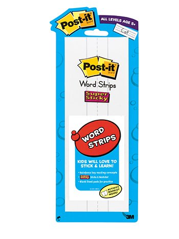 WORD STRIPS WHTE 80 SHTS 8.125X2.75