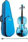 Metallic Blue 1/8 Size Violin Outfit with Blue Case and Blue Bow by Archetto