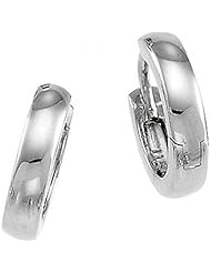 Hinged Huggie Hoop Earrings - 12.00 Mm - Platinum New