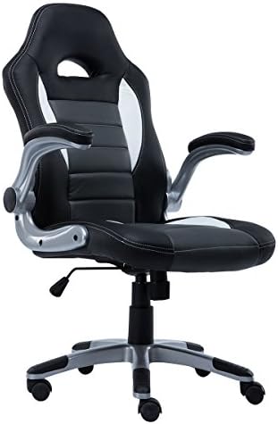 HPD PU Leather Executive Racing Style Bucket Seat Chair Sporty Office Desk Chair New