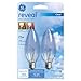 GE 48700 Traditional Lighting Incandescent Deco/Candle, 2 Count (Pack of 1), Reveal