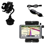 Garmin Nuvi 260W Auto Cup Holder with Car Charger - Uses Gomadic TipExchange